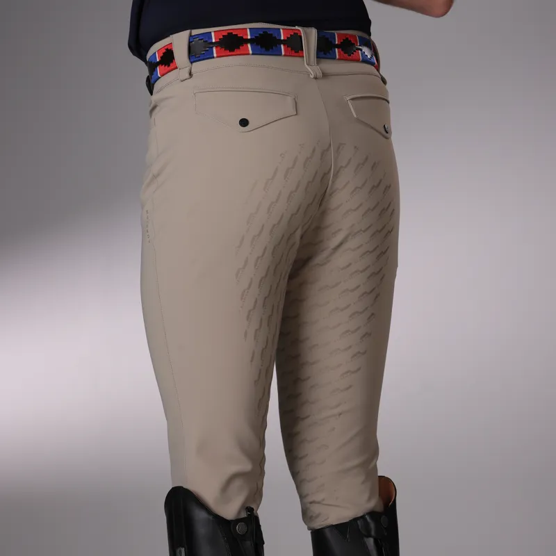 Aubrion Optima MX Mens Full Grip Breeches - Beige-4