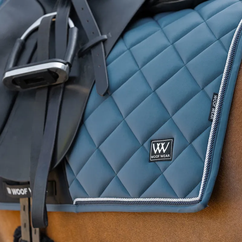 Woof Wear Vision Aura Dressage Saddlecloth - Petrol Blue-3