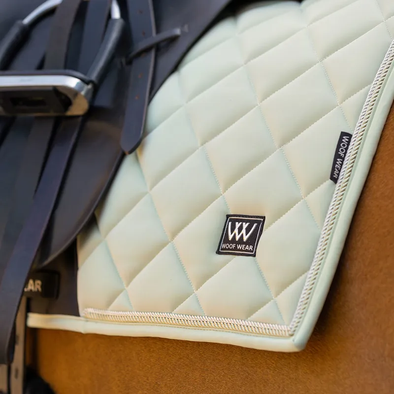 Woof Wear Vision Aura Dressage Saddlecloth - Sage Green-2