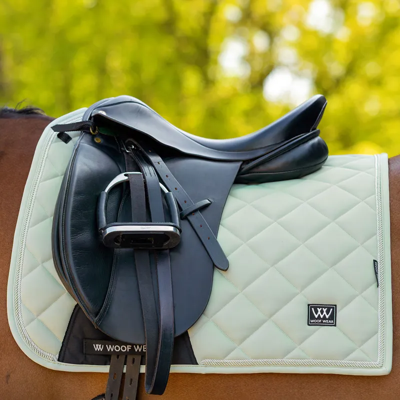 Woof Wear Vision Aura Dressage Saddlecloth - Sage Green-1