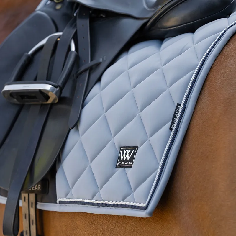 Woof Wear Vision Aura Dressage Saddlecloth - Steel Blue-1