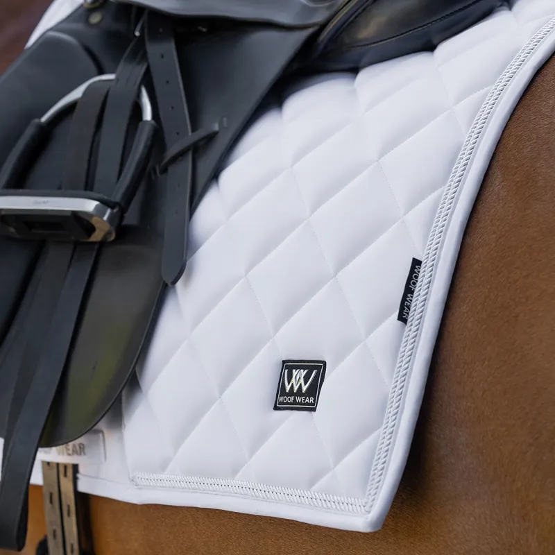 Woof Wear Vision Aura Dressage Saddlecloth - White-3