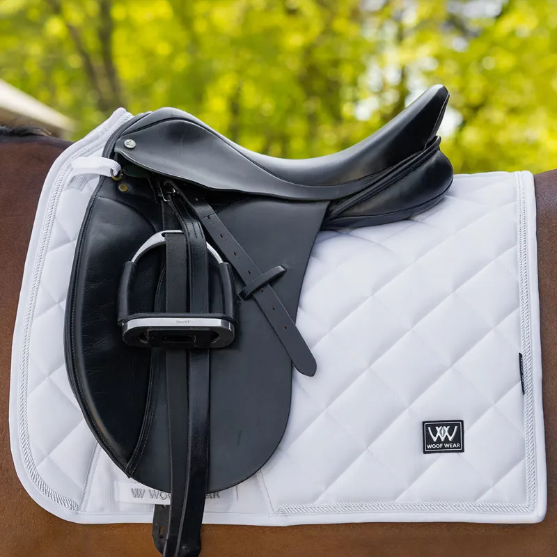 Woof Wear Vision Aura Dressage Saddlecloth - White-2