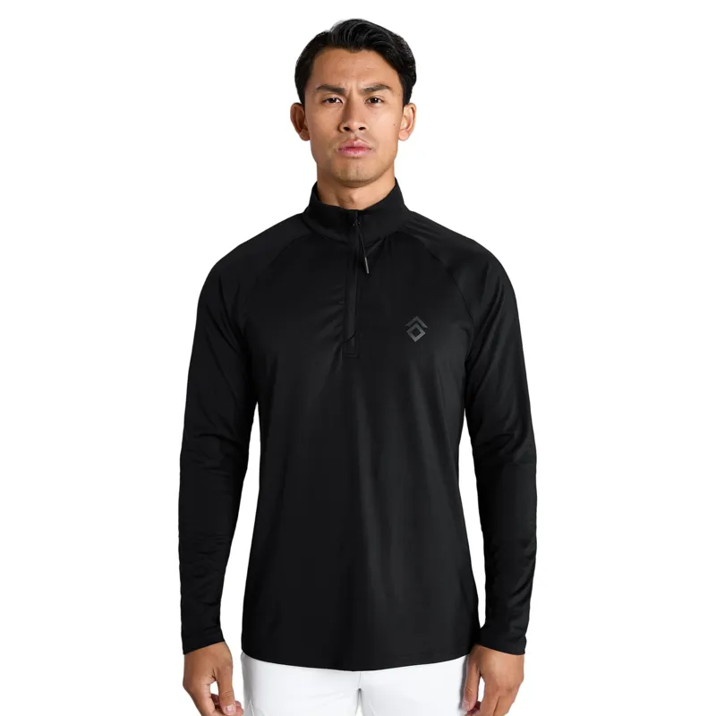 Aztec Diamond Core Mens 1/4 Zip Base Layer - Black-2