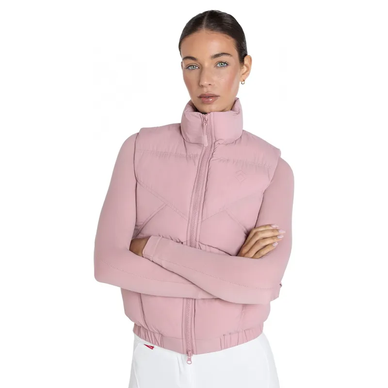 Aztec Diamond Core Womens Mid-Layer Gilet - Pink-5