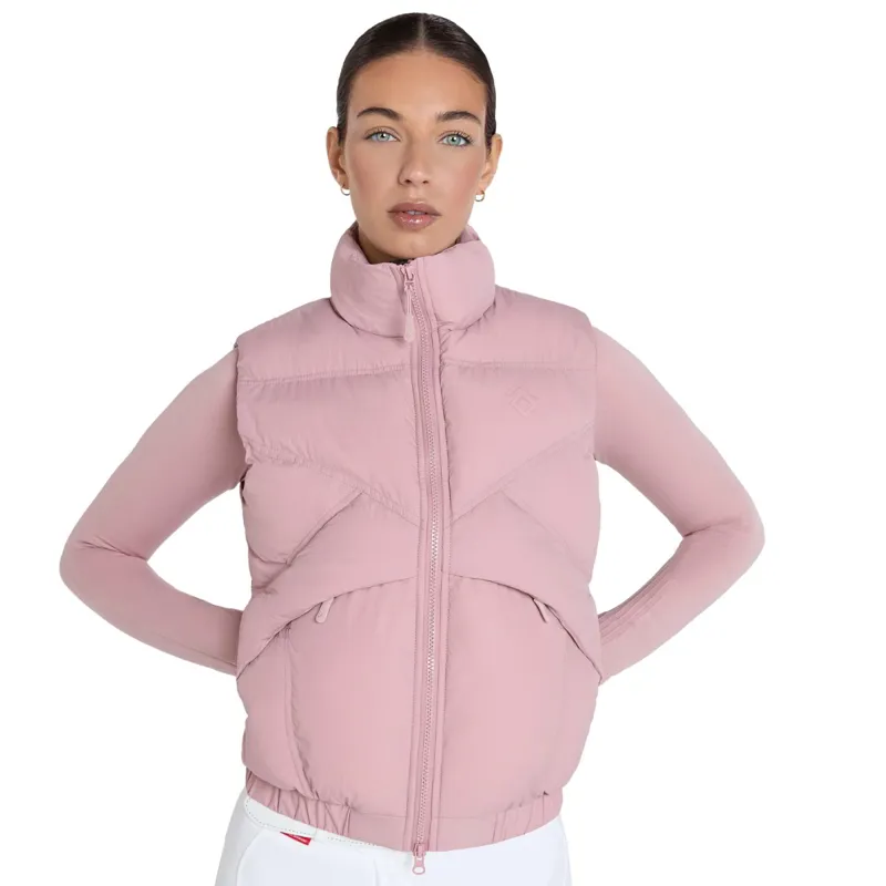 Aztec Diamond Core Womens Mid-Layer Gilet - Pink