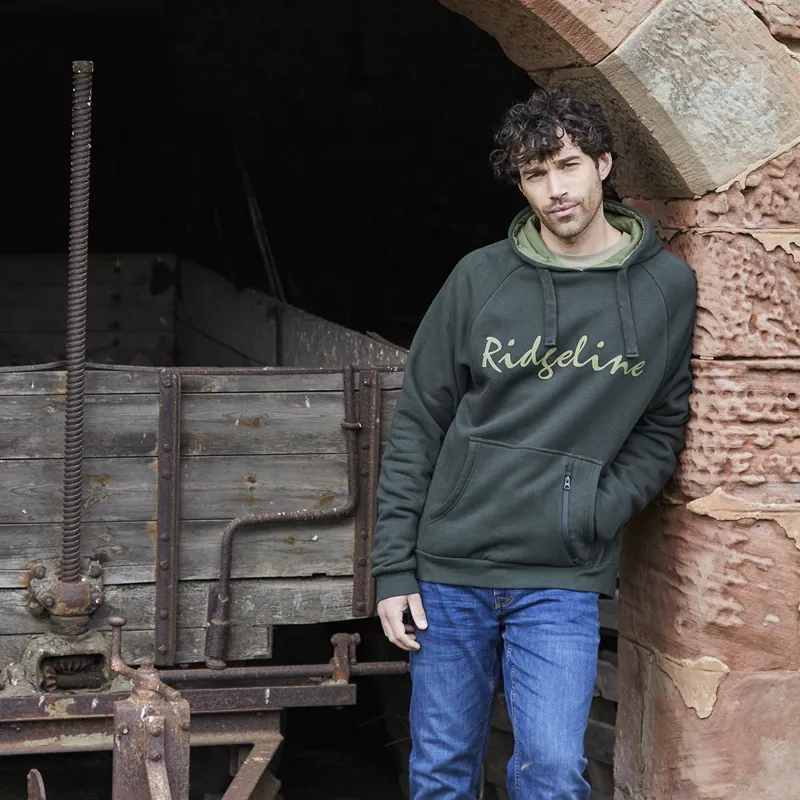 Ridgeline Performance Signature Mens Hoodie - Deep Forest-2