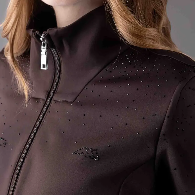 Equiline Eqglech Womens Full Zip Sweatshirt - Coffee Bean Pre-Order-2
