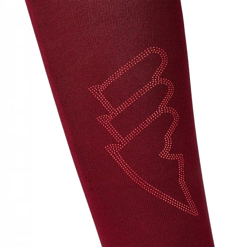 Equiline Eqglosy Womens Riding Socks - Alpine Plum Pre-Order-1