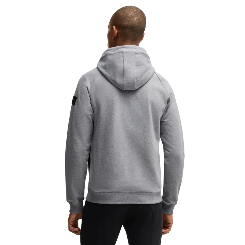 BOSS Equestrian River Zip Mens Hoodie - Grey Melange -3