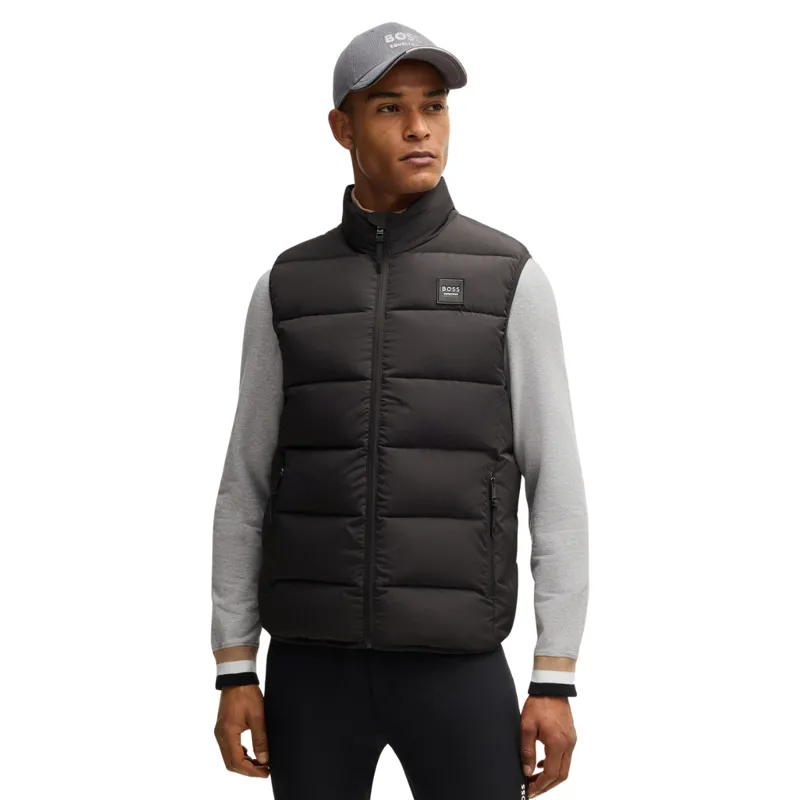 BOSS Equestrian Arthur Mens Puffer Vest Gilet - Dark Grey Melange
