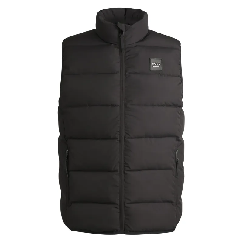 BOSS Equestrian Arthur Mens Puffer Vest Gilet - Dark Grey Melange-1