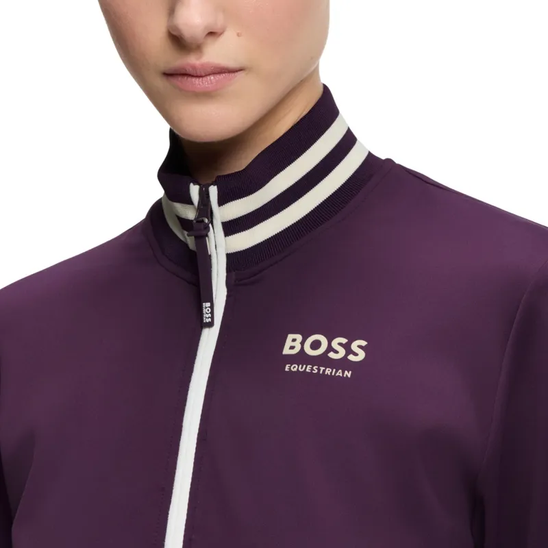 BOSS Equestrian Ava Womens Full Zip Jumper - Deep Purple-4
