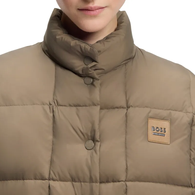 BOSS Equestrian Demi Womens Puffer Cape - Walnut-3