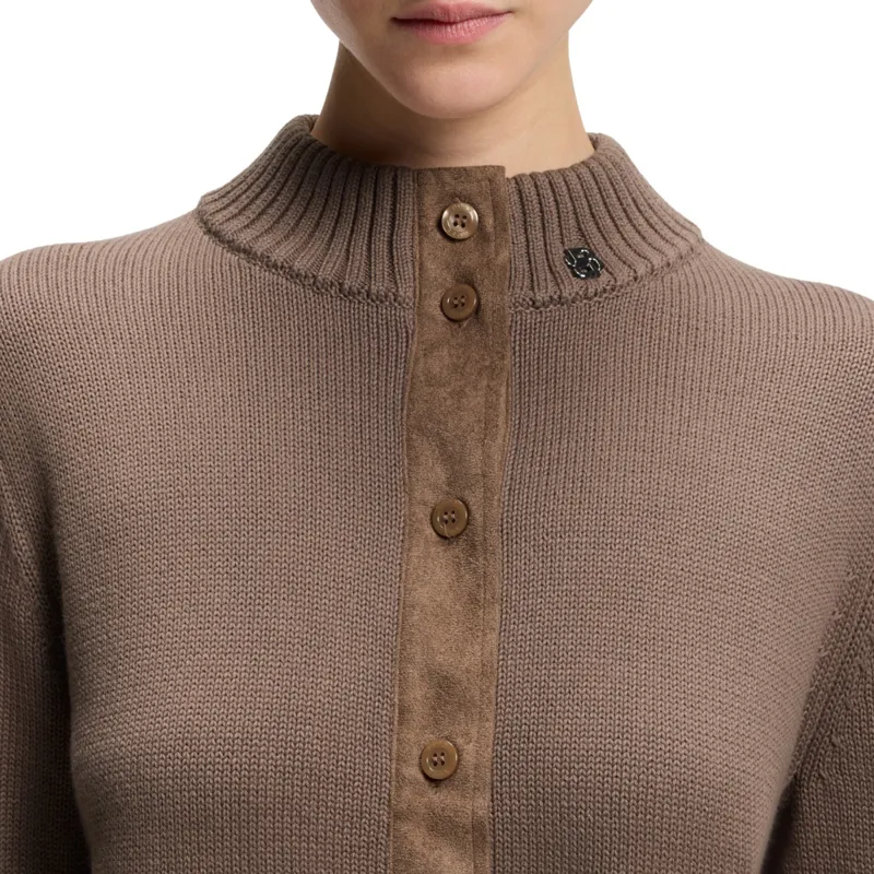 BOSS Equestrian Elony Womens Knitwear Cardigan - Walnut-4