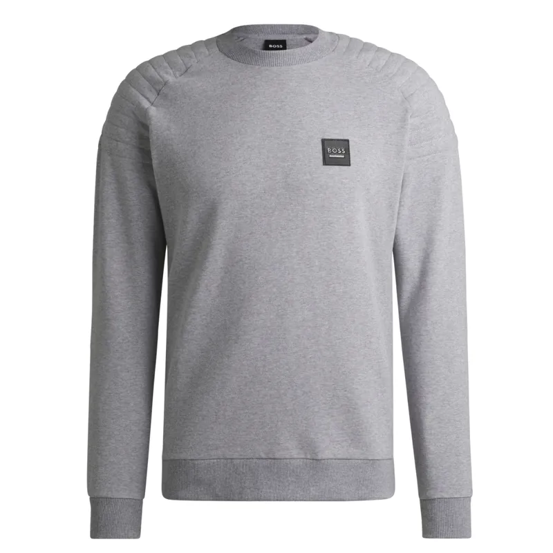 BOSS Equestrian Lex Mens Sweater - Grey Melange-1