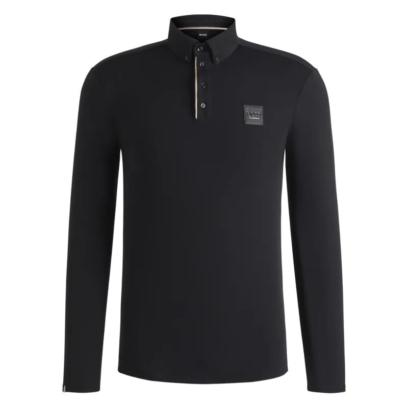 BOSS Equestrian Nick Mens Peached Training Shirt - Black-3