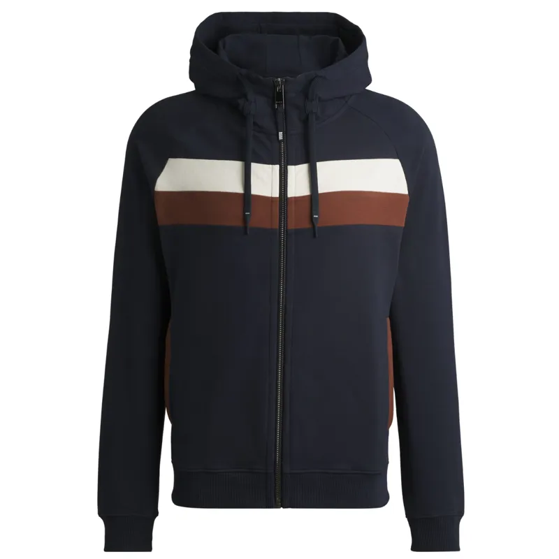 BOSS Equestrian River Zip Mens Hoodie - Sky Captain -1