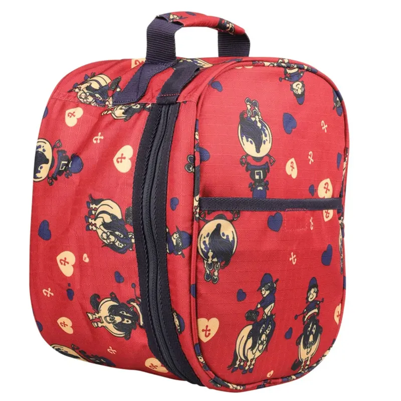 Hy Equestrian Thelwell Collection Balancing Act Hat Bag - Red/Navy-2