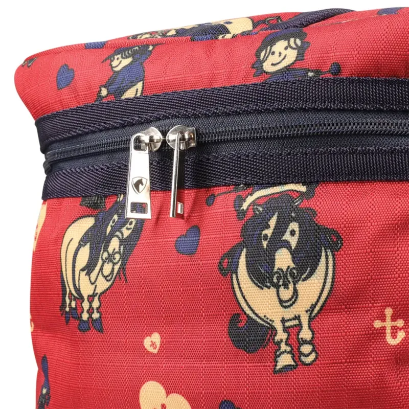 Hy Equestrian Thelwell Collection Balancing Act Hat Bag - Red/Navy-1