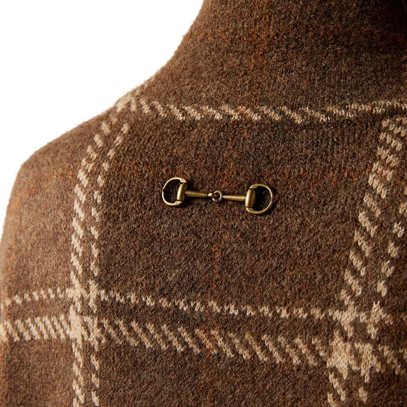 Ariat Country Ballston Womens Long Cardigan - Sorrel Horse Plaid-6