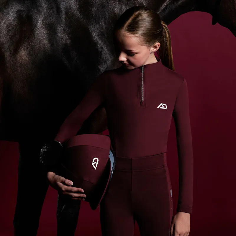 Aztec Diamond Young Rider Hat Silk - Cherry-1