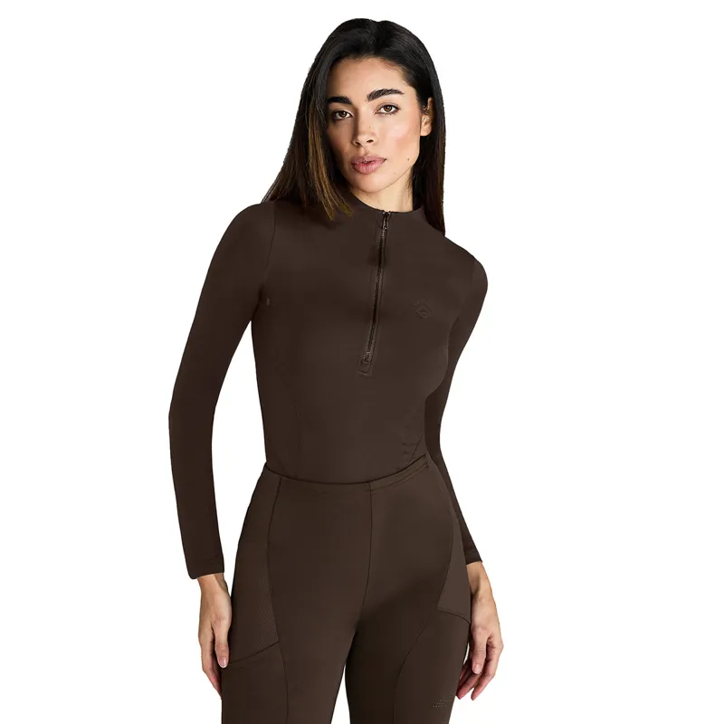 Aztec Diamond Core Long Sleeve Womens Base Layer - Mocha-1