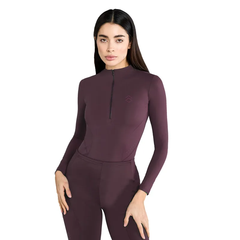 Aztec Diamond Core Long Sleeve Ladies Base Layer - Deep Mauve