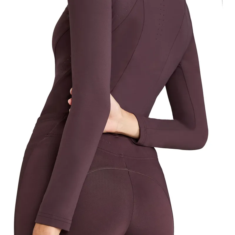 Aztec Diamond Core Long Sleeve Ladies Base Layer - Deep Mauve-2