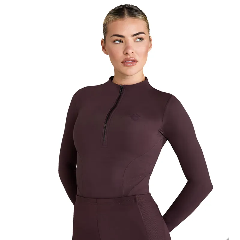 Aztec Diamond Core Long Sleeve Ladies Base Layer - Deep Mauve-5