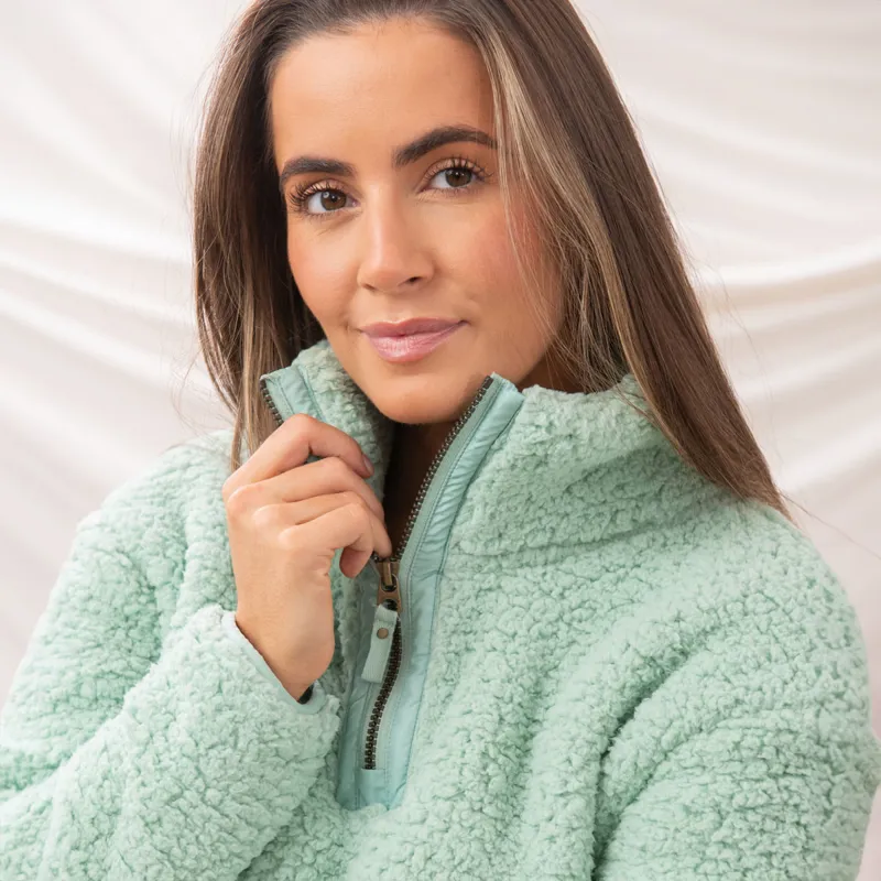 Lighthouse Bay Womens Fleece Sweater - Soft Sage-2