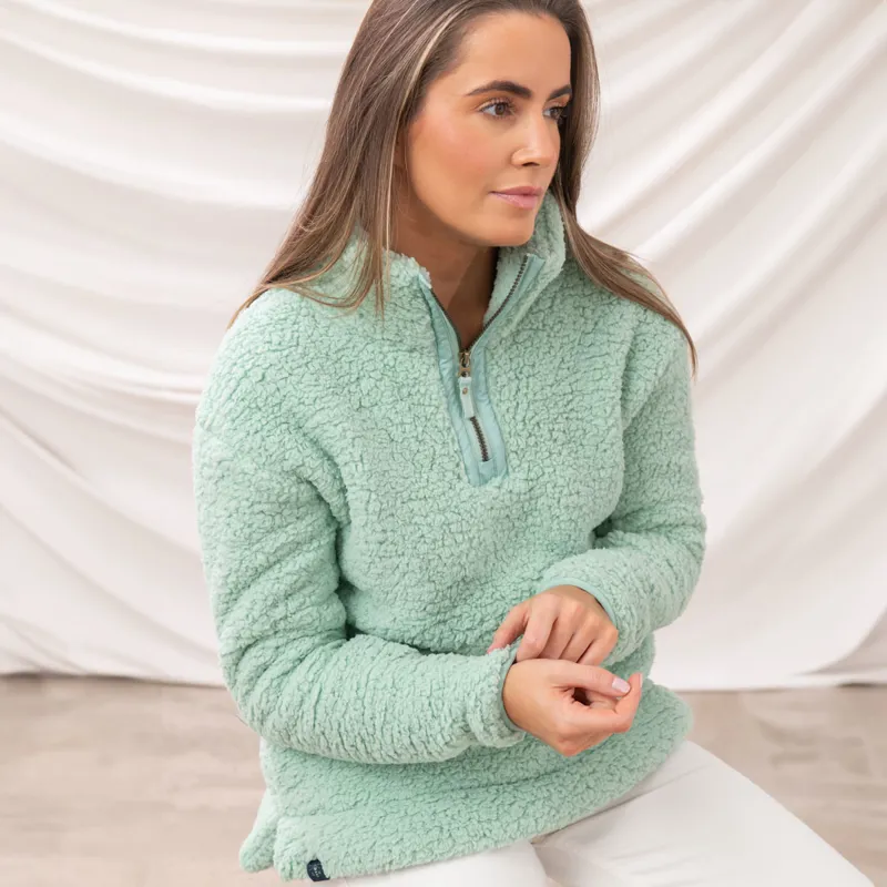 Lighthouse Bay Womens Fleece Sweater - Soft Sage-4