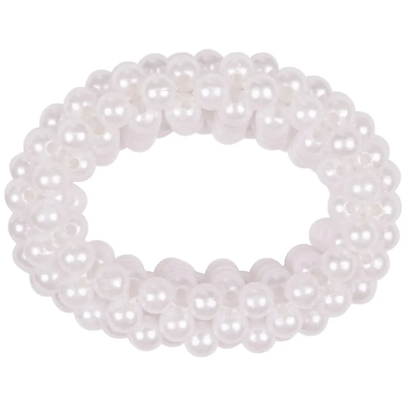 QHP Bead Scrunchie - White-1