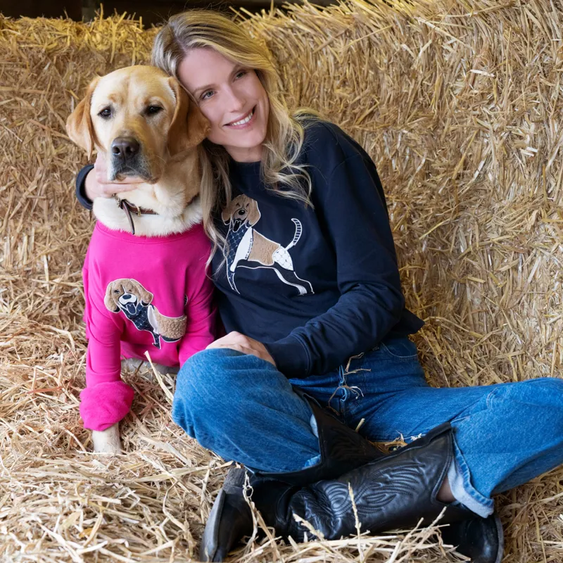 HV Polo Beagle Ladies Sweatshirt - Navy-2