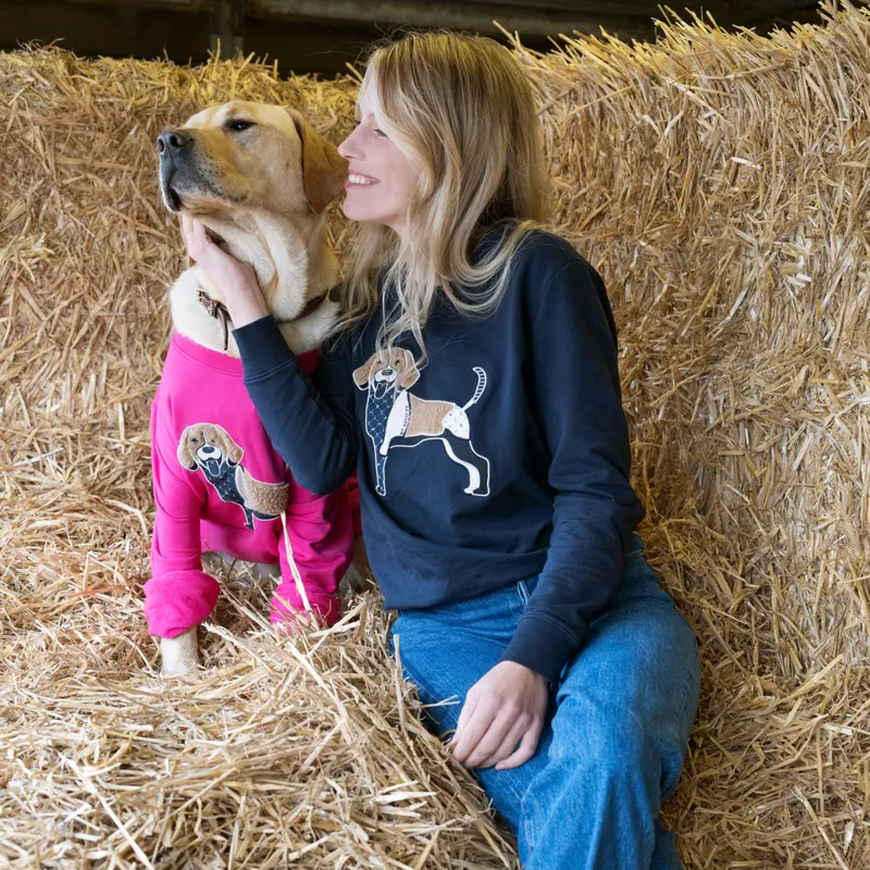 HV Polo Beagle Ladies Sweatshirt - Navy-1