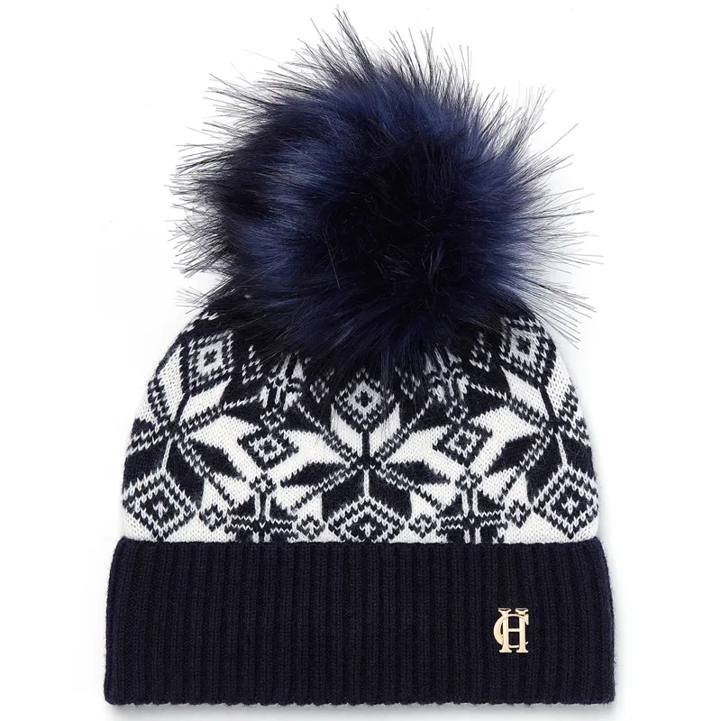 Holland Cooper Beatrice Bobble Hat - Ink Navy-4
