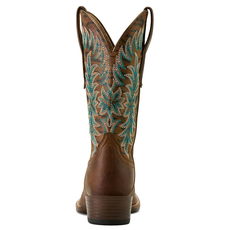 Ariat Womens Beaumont Western Boots - Sassy Brown/Gilded Tiger Print-1