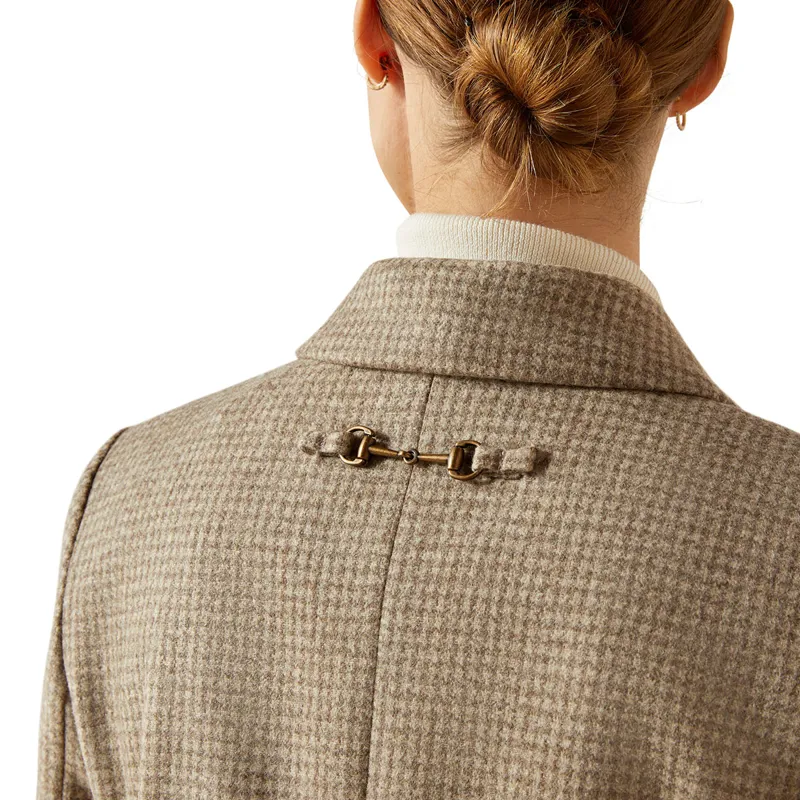 Ariat Country Beckfoot Womens Blazer - Camel Houndstooth-6