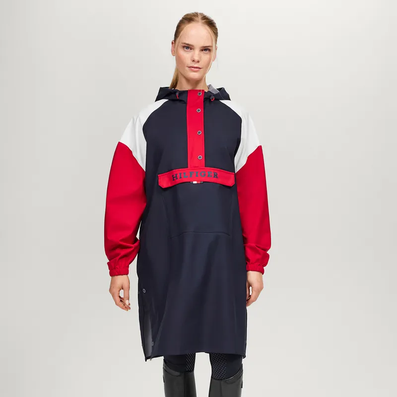 Tommy Hilfiger Belfast Poncho Ladies Coat - Desert Sky-5