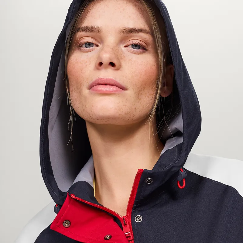 Tommy Hilfiger Belfast Poncho Ladies Coat - Desert Sky-3