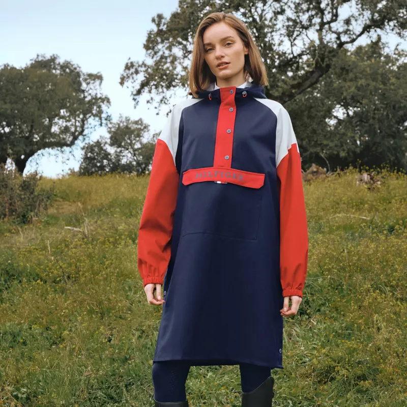 Tommy Hilfiger Belfast Poncho Ladies Coat - Desert Sky