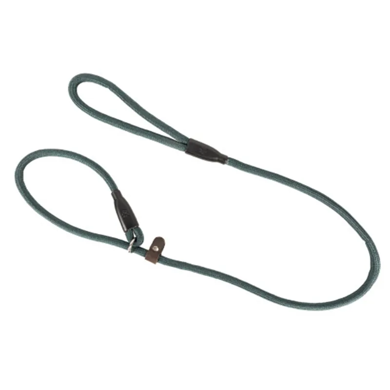 Benji and Flo Classic Slip Dog Lead - Dark Green