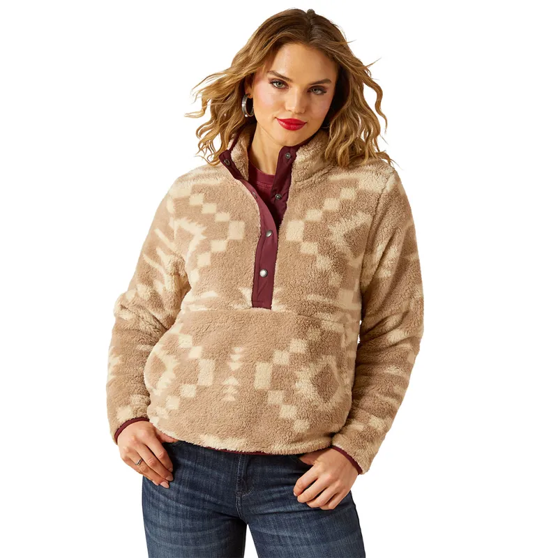 Ariat Berber Snap Front Womens Sweatshirt - Lone Ridge Print