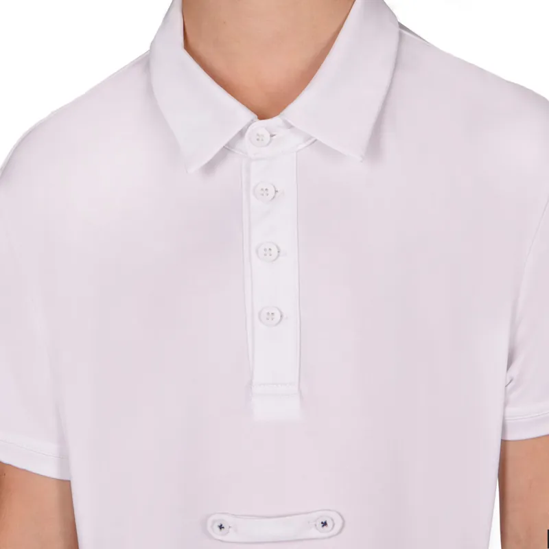 QHP Berno Junior Boys Show Shirt - White-2