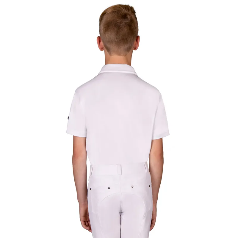 QHP Berno Junior Boys Show Shirt - White-1