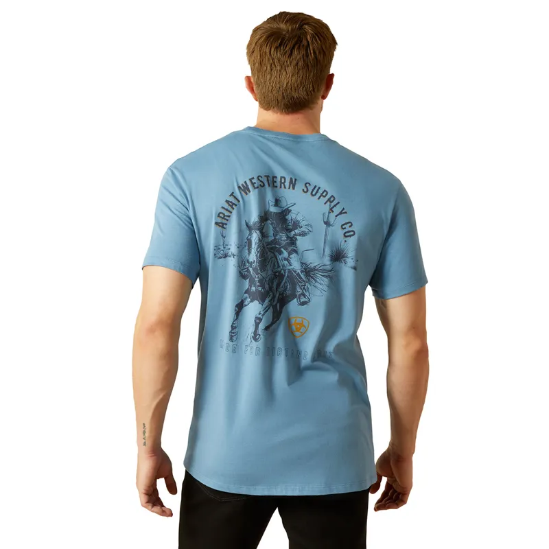 Ariat Blazing Saddle Mens Tee - Coronet Blue