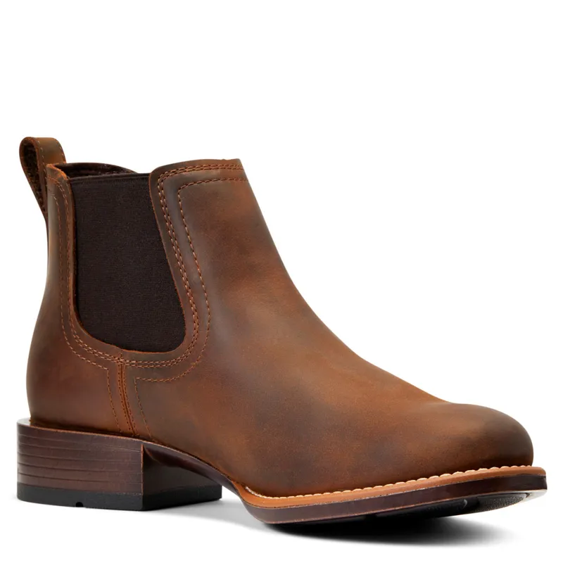 Ariat Mens Booker Ultra Round Toe Western Boots - Distressed Brown-5