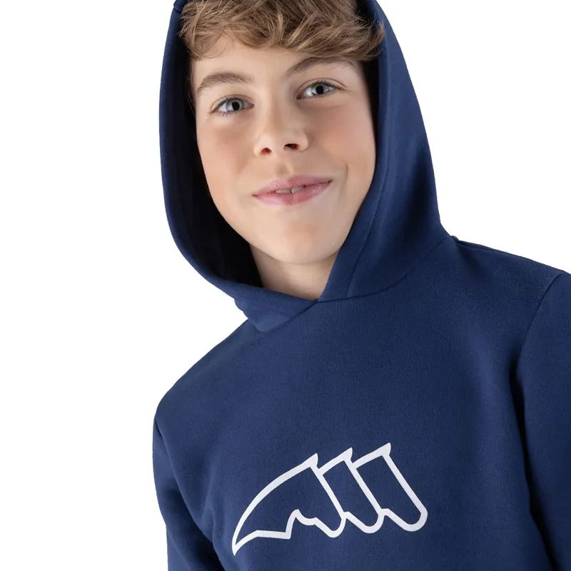 Equiline Capuc Junior Boys Hoodie - Navy Peony-1