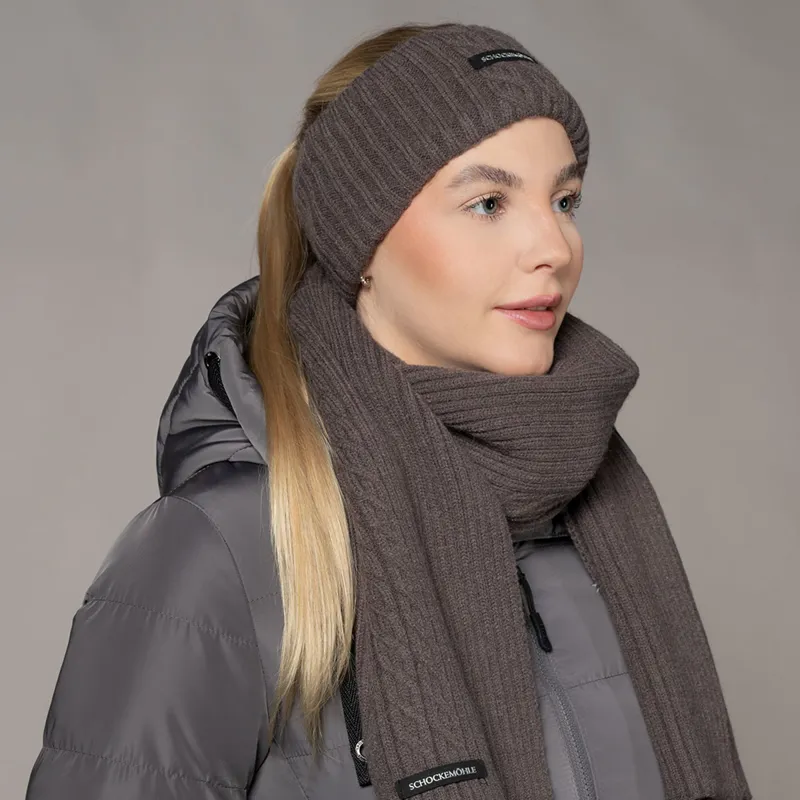 Schockemohle Braided Style Headband - Dusty Chocolate-1