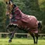 Amigo 1200D Plus 100g Detachable Neck Turnout Rug - Burgundy/Navy/Grey